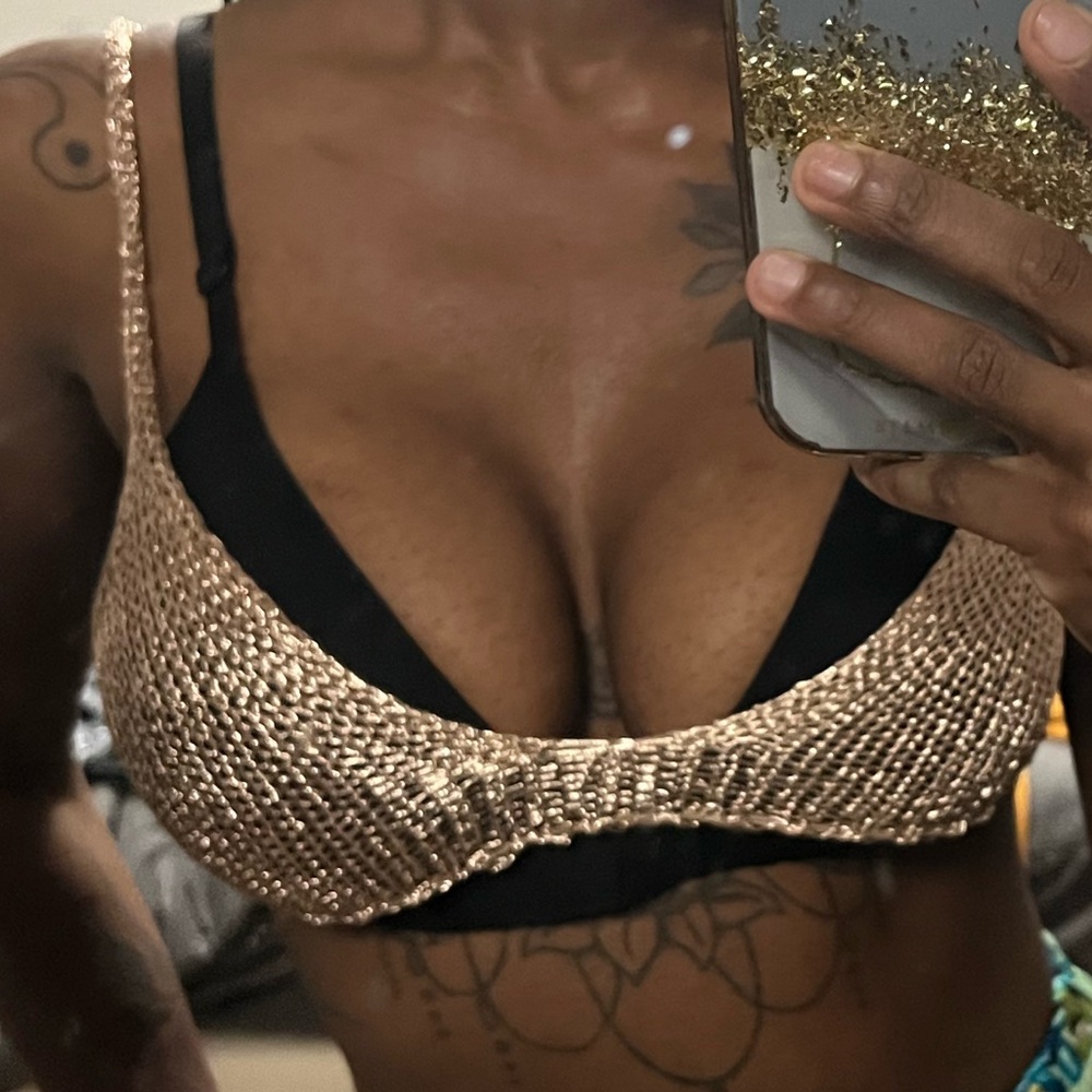 Gold bralette